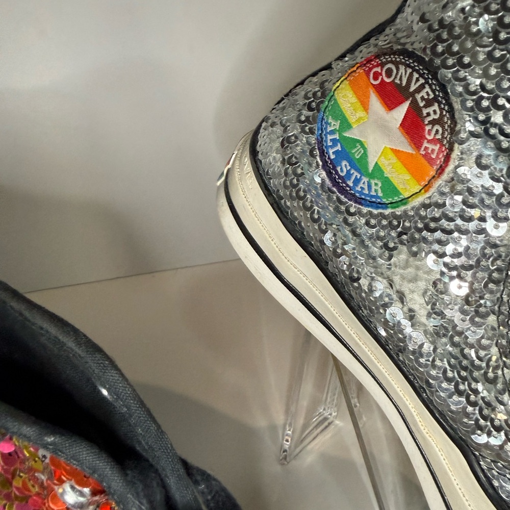 Converse Multicolor Sequin High-Top Sneakers - Picture 6 of 8